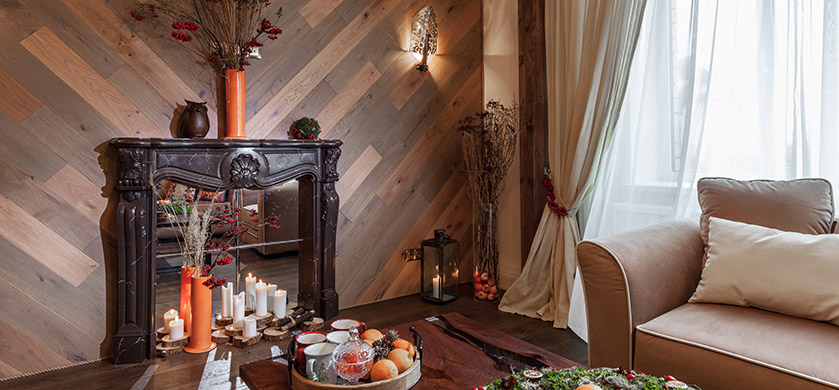 Formteile in zeitgemäßem Interieur